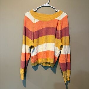 Free people beach sweater size small striped